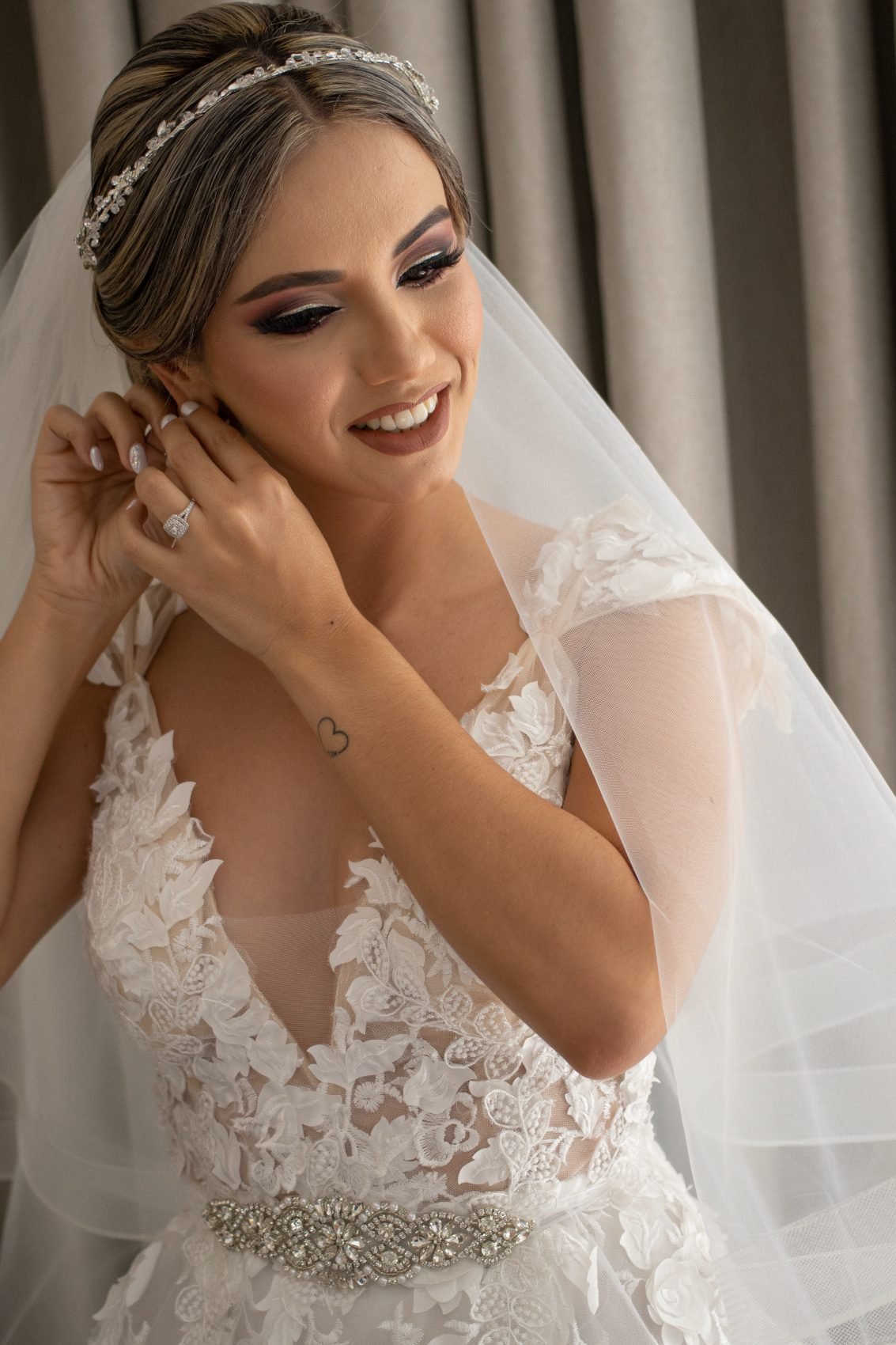 Novia en el getting ready
